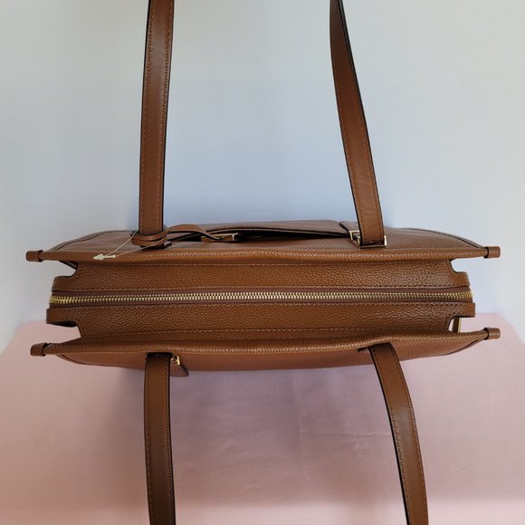 MICHAEL KORS Darien Pebbled Leather Medium Tote w Front Slip Pocket-🎈⭐ - Picture 9 of 16